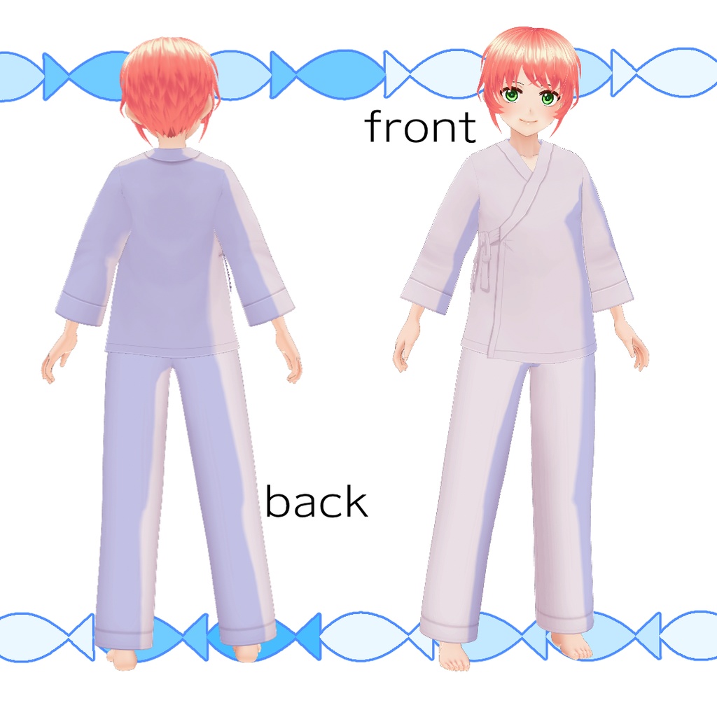 【無料】患者の病衣【#VRoid】