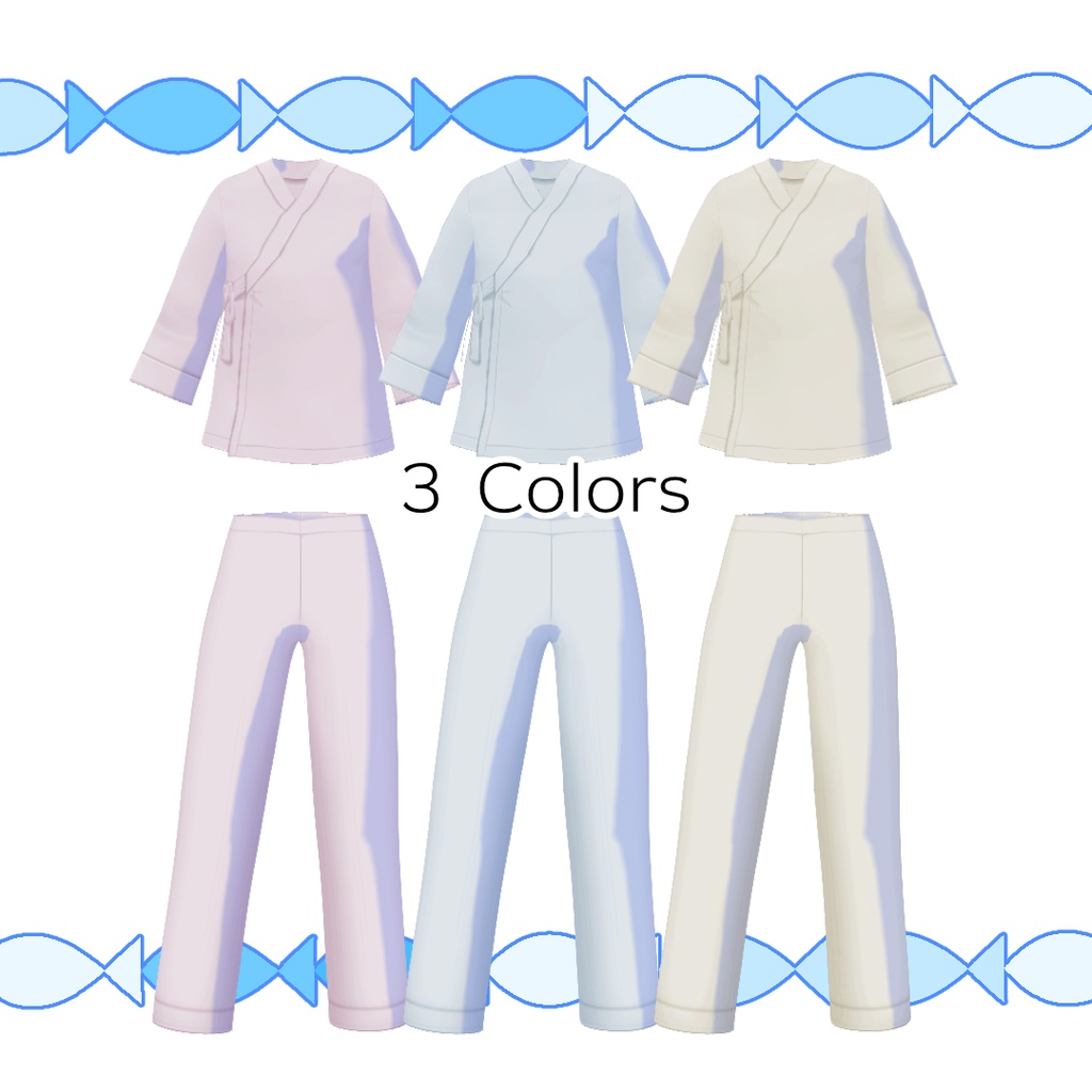 【無料】患者の病衣【#VRoid】