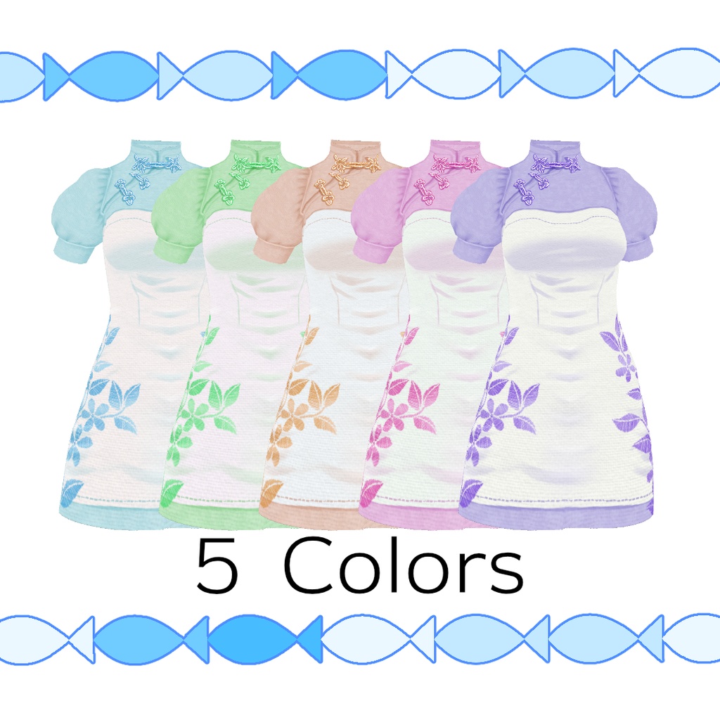 【#VRoid】別世界のチーパオ風コーデ2