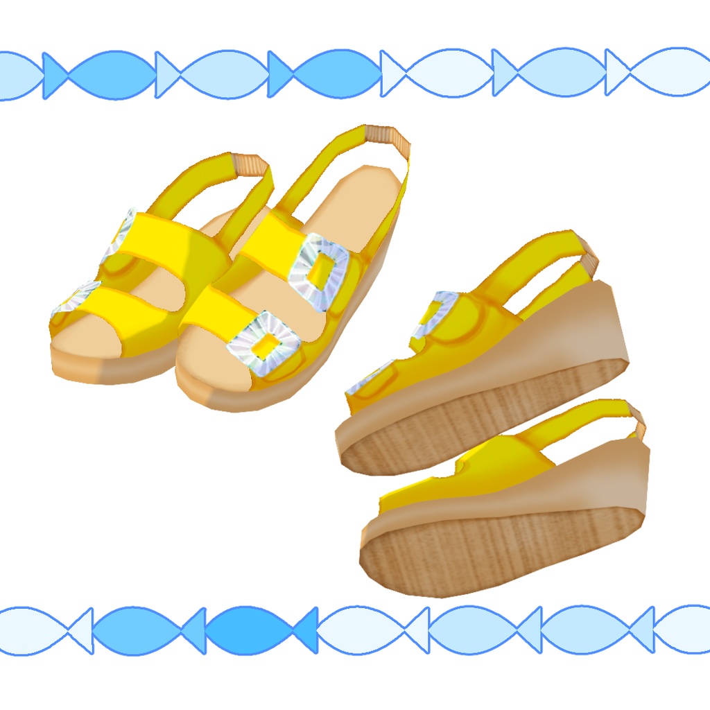 【#VRoid】初秋のビジューサンダル