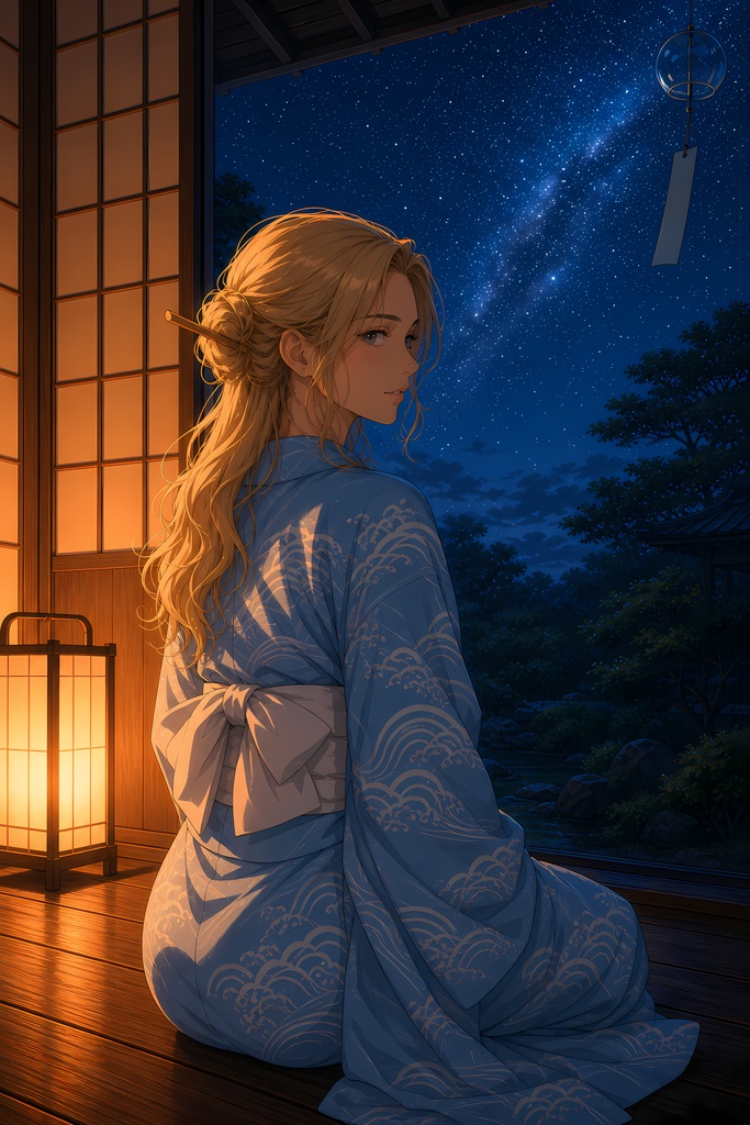 【全24枚】縁側旅館シリーズ|8キャラ×3シーン|浴衣アニメイラスト素材集