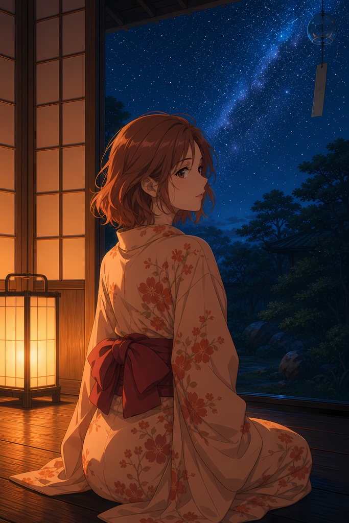 【全24枚】縁側旅館シリーズ|8キャラ×3シーン|浴衣アニメイラスト素材集