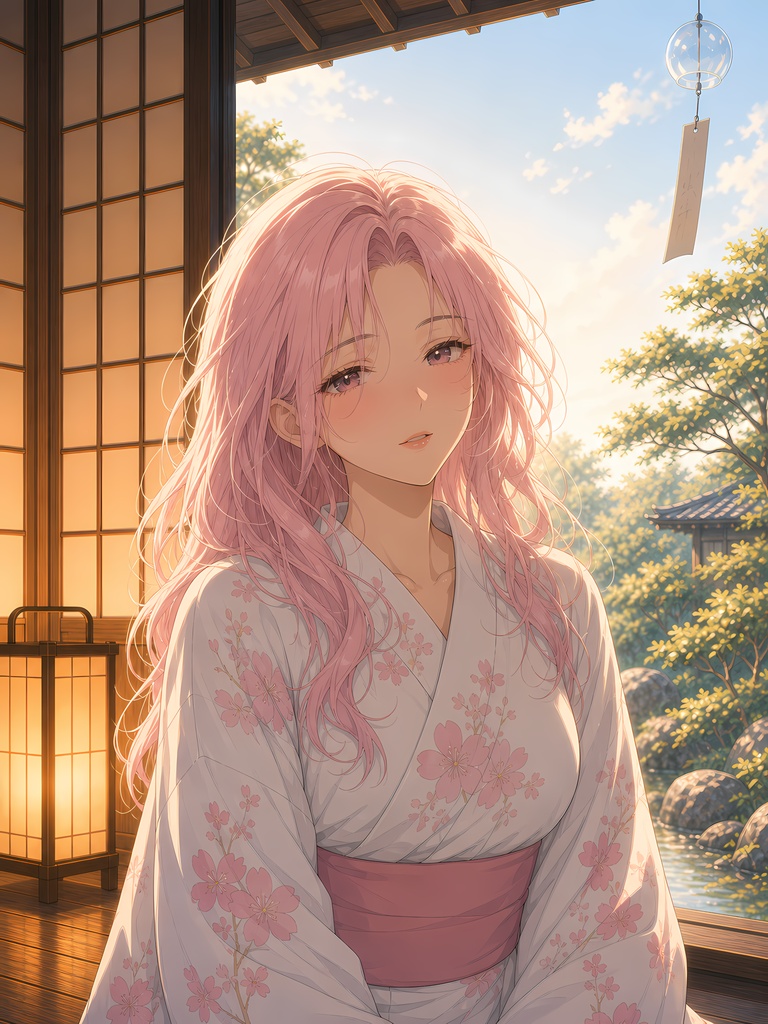 【全24枚】縁側旅館シリーズ|8キャラ×3シーン|浴衣アニメイラスト素材集