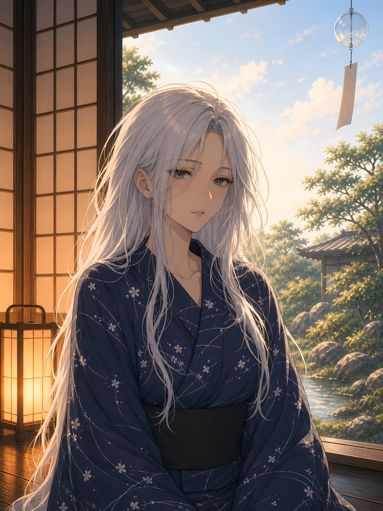 【全24枚】縁側旅館シリーズ|8キャラ×3シーン|浴衣アニメイラスト素材集