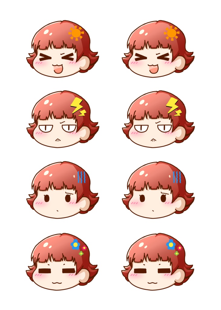 茜ちゃん喜怒哀楽シール