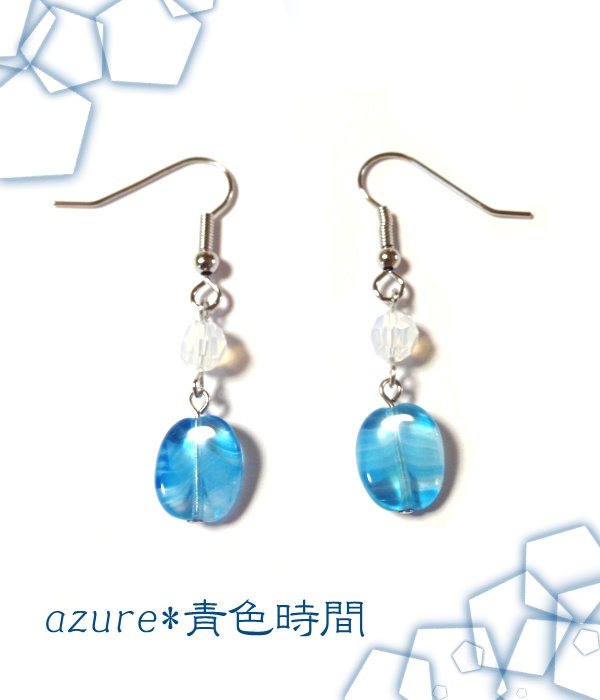 なみいろ＊チェコとスワロフスキーのピアス・イヤリング