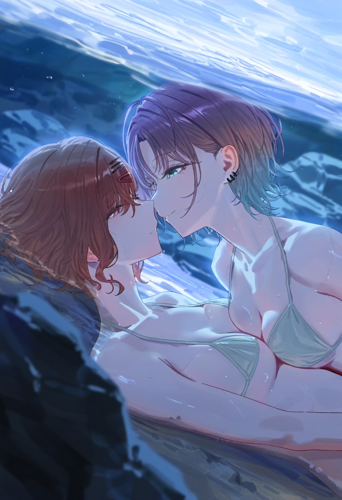 樋口円香ｘ浅倉透 水着キス