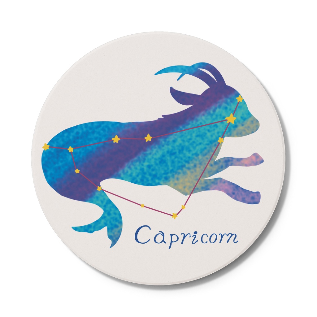 やぎ座の星座絵のコースター