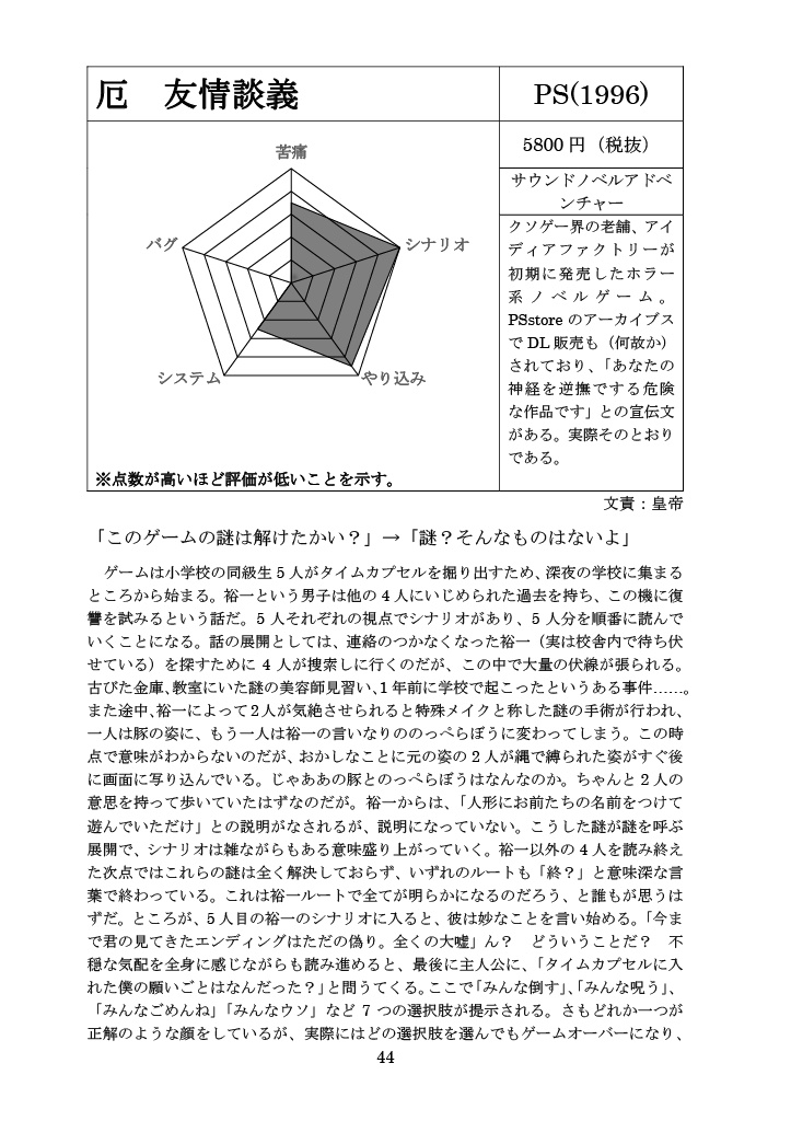 【C96新刊】クソゲー特集号