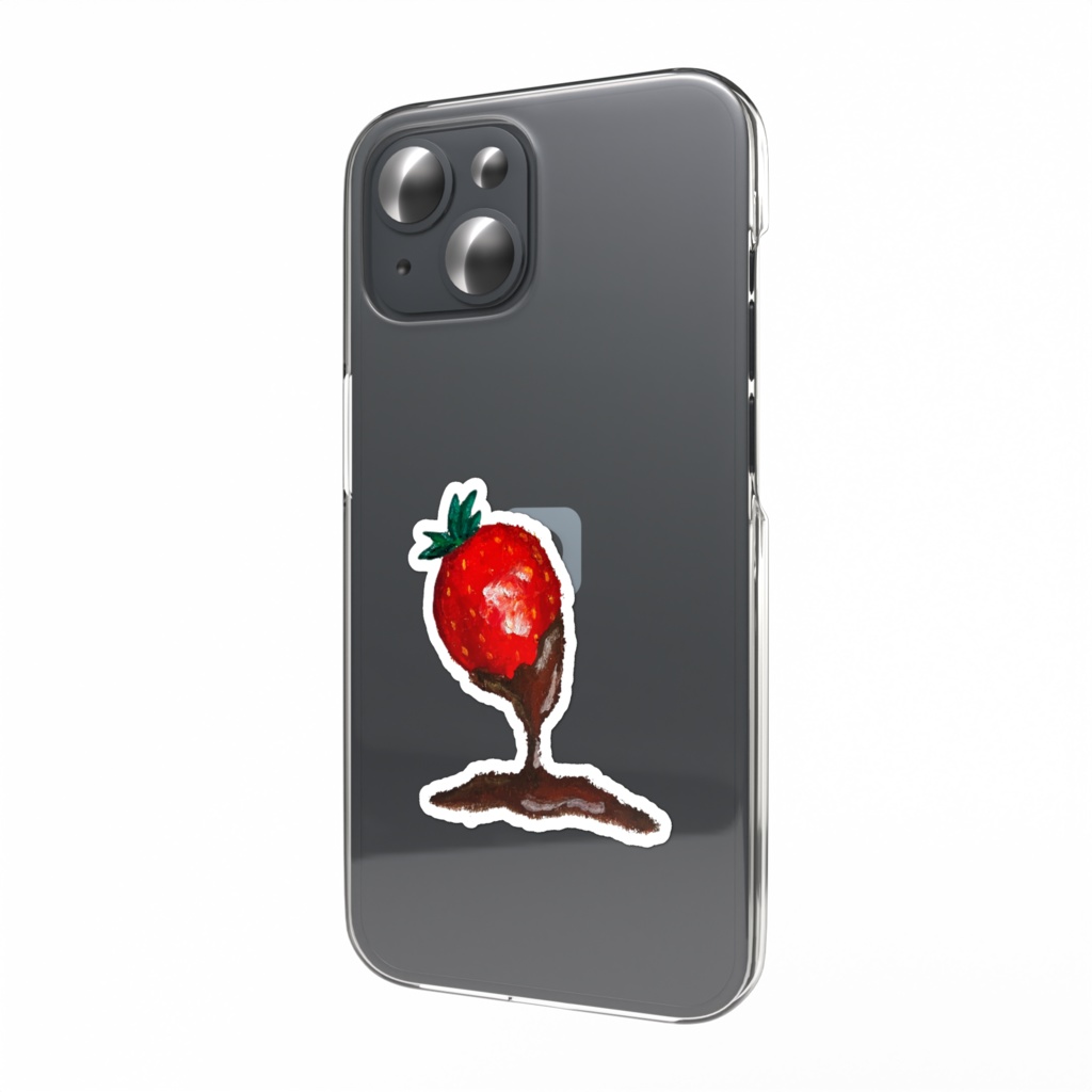 チョコがけいちごのステッカー🍓|ぽかぽか日々シリーズ