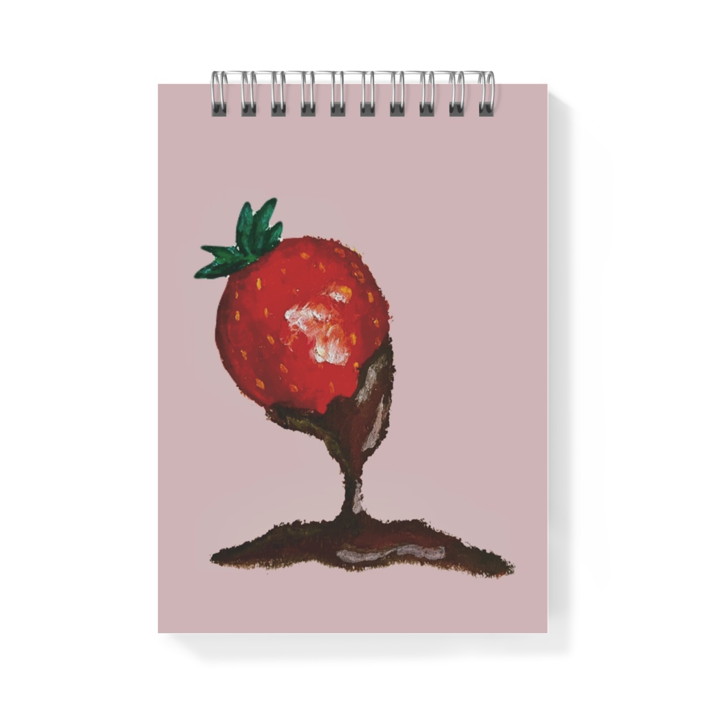 チョコがけいちごのメモ帳🍓｜ぽかぽか日々シリーズ