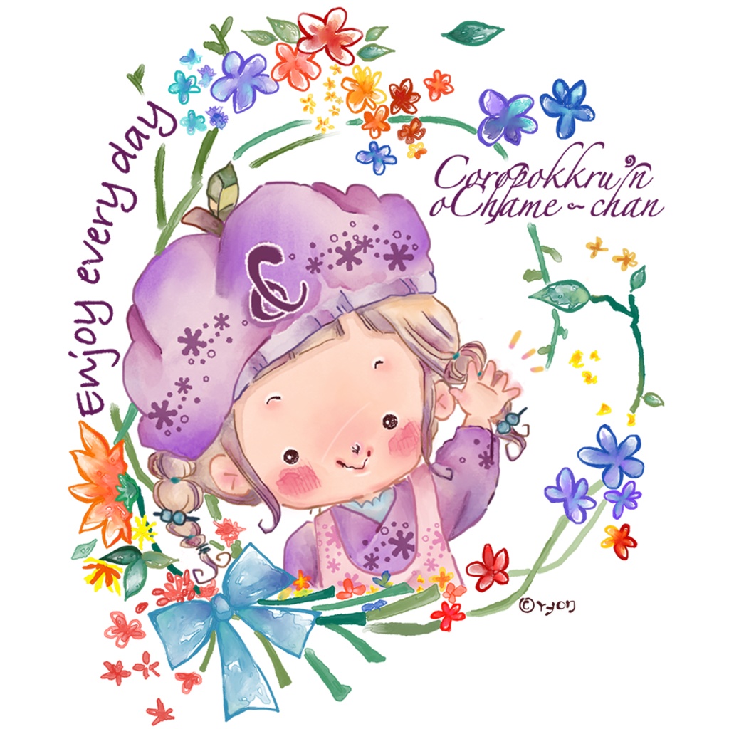 for Ladies’ 🌷ころぽっくる❜ン♪ のんきちゃん・お茶目ちゃんレディースTシャツ