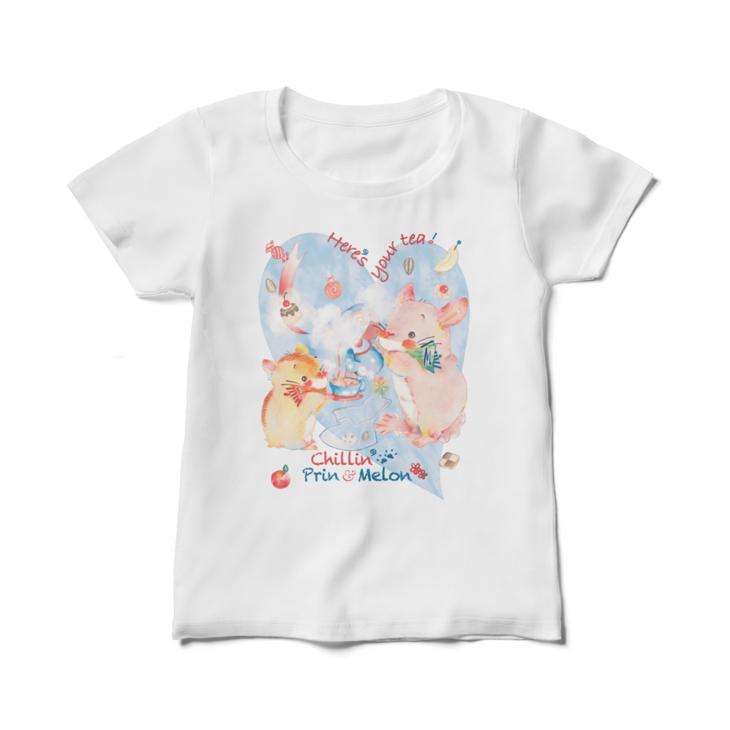 for Ladies’ 🍀まったり❜ぷりん&めろん🌻お疲れさまTシャツ