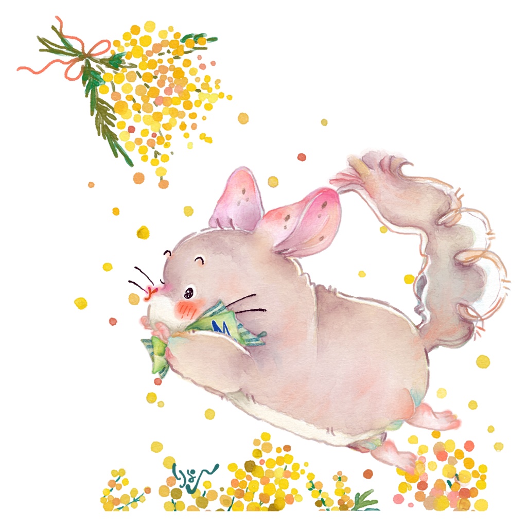 アクリルキーホルダー ❉ チンチラ めろん