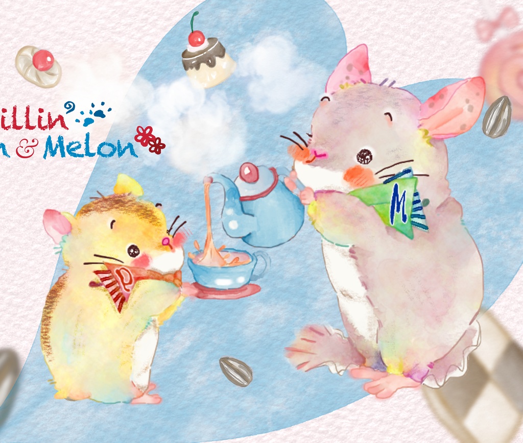 ❖ぷりんとめろんの❝おもてなしマグカップ❞