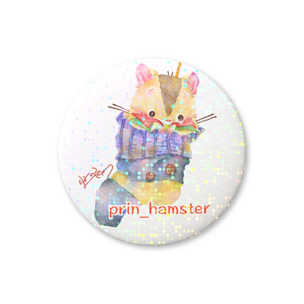 ❖ホノグラム缶バッチ❤︎ぷりん・めろん・のんき・お茶目・あつ造・ビビり