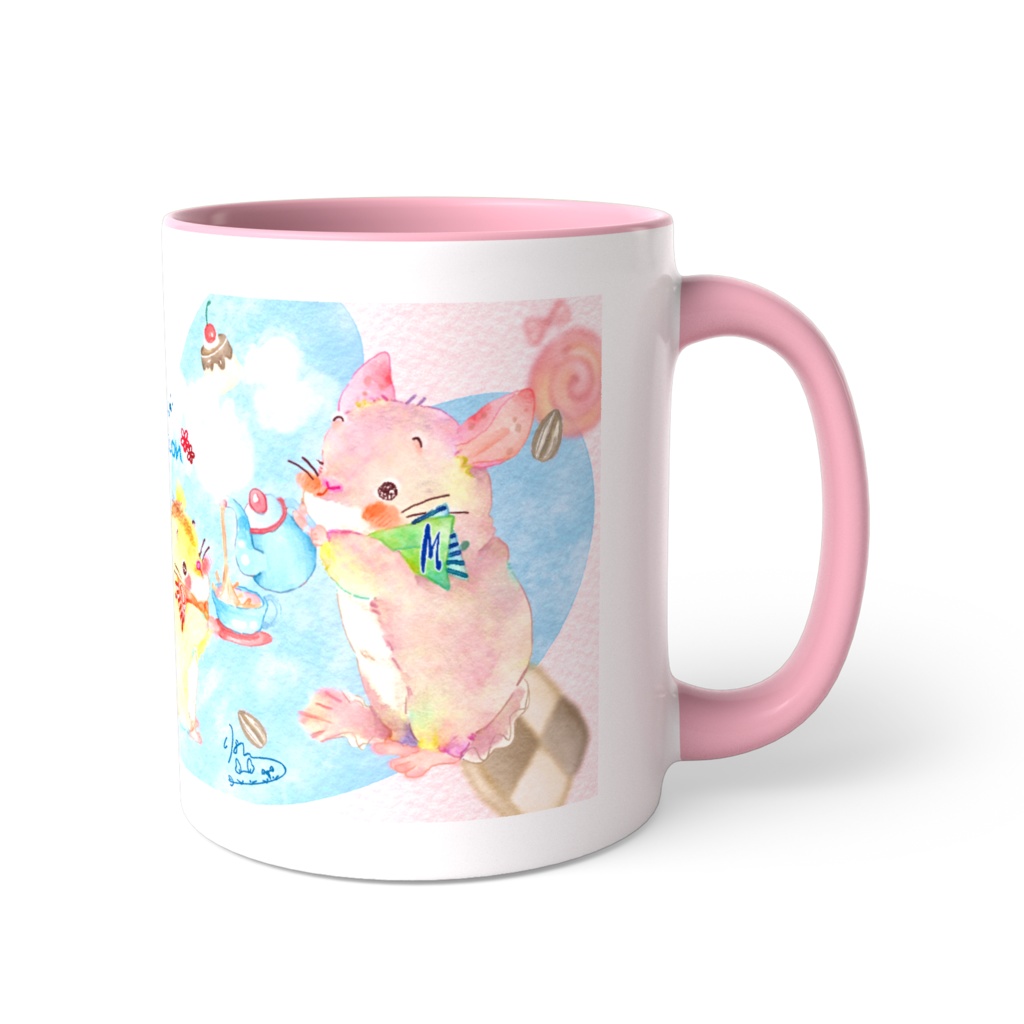❖ぷりんとめろんの❝おもてなしマグカップ❞_pink