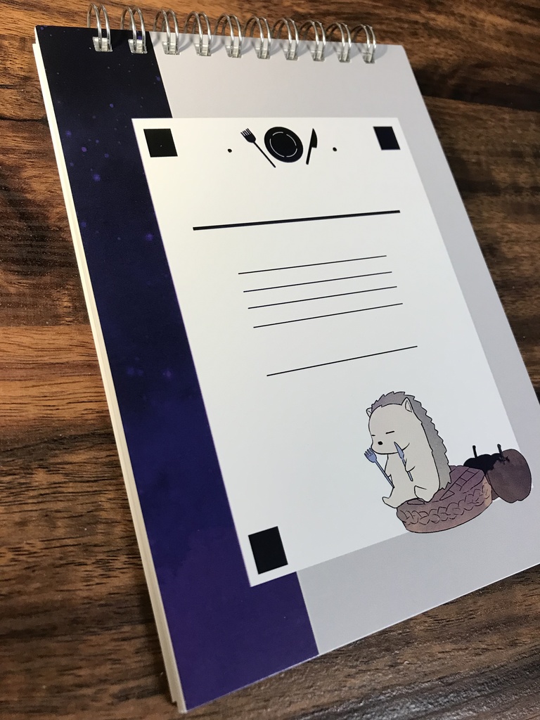 A6メモ帳(ハリネズミ)