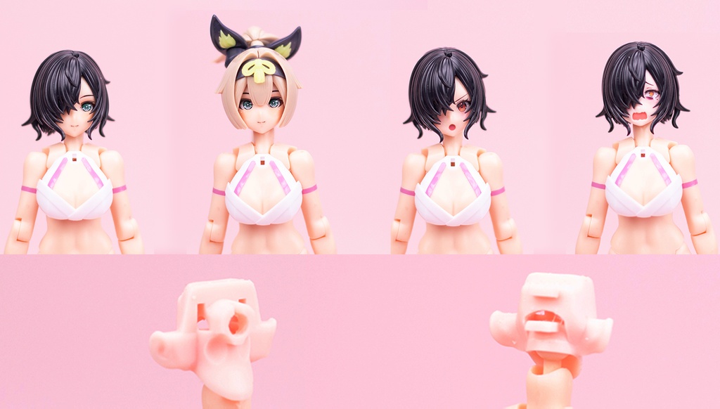 頭部コア「朱羅ヘア=B2フェイス」