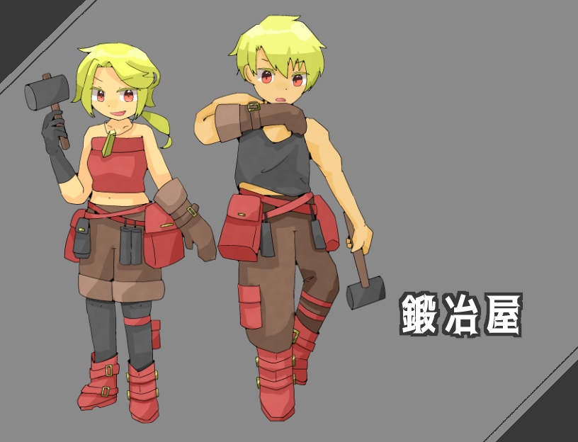 立ち絵素材02【ファンタジーショップ店員10種】