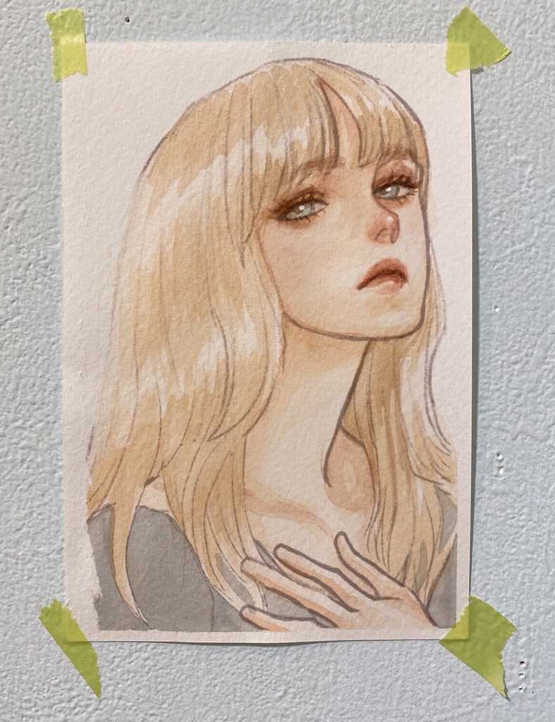 直筆水彩画A（額装なし）