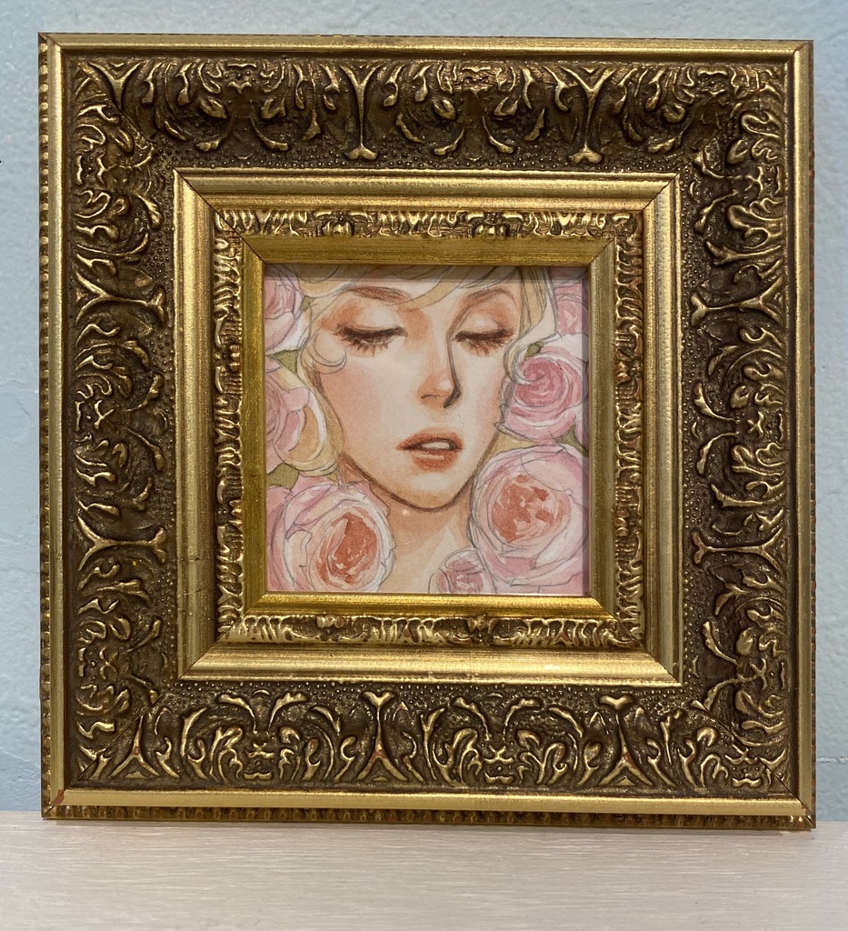 直筆水彩画G（フレーム付き、送料込）