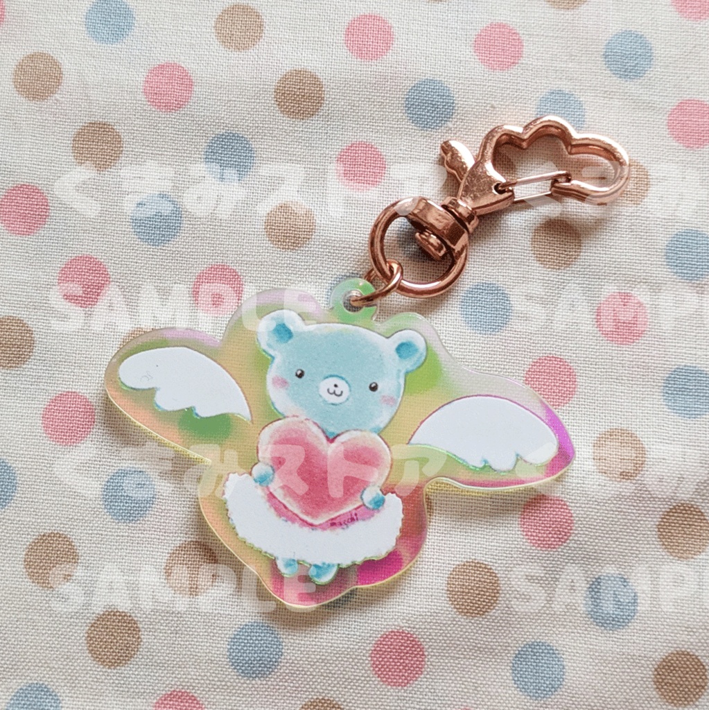 アクリルキーホルダー　エンジェルくまみちゃん