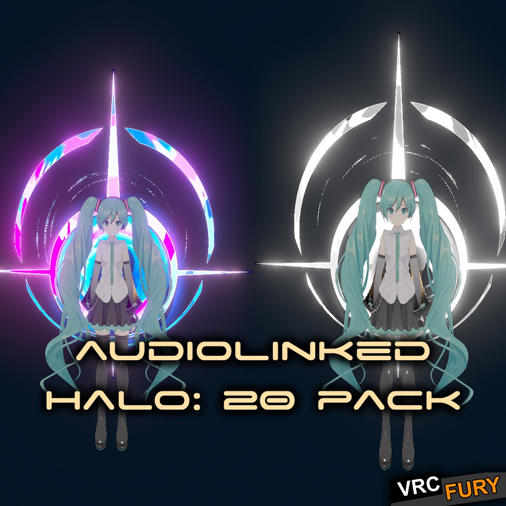 [VRChat] AudioLinked Halo v.1 20 Pack |【VRChat】オーディオリンク ハロー v.1 20個セット
