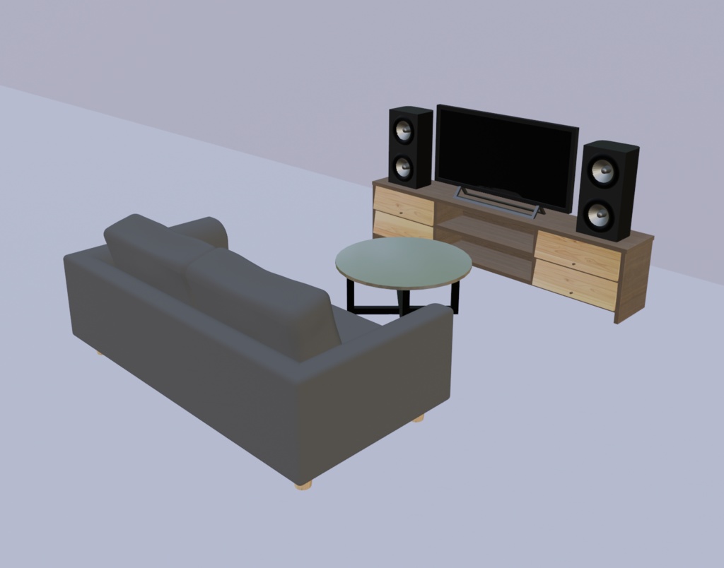 ダイニングの家具セット【テクスチャ付き】