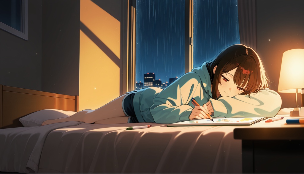 【フリーBGM】おやすみ前のらくがき【Lo-fi & Chill】
