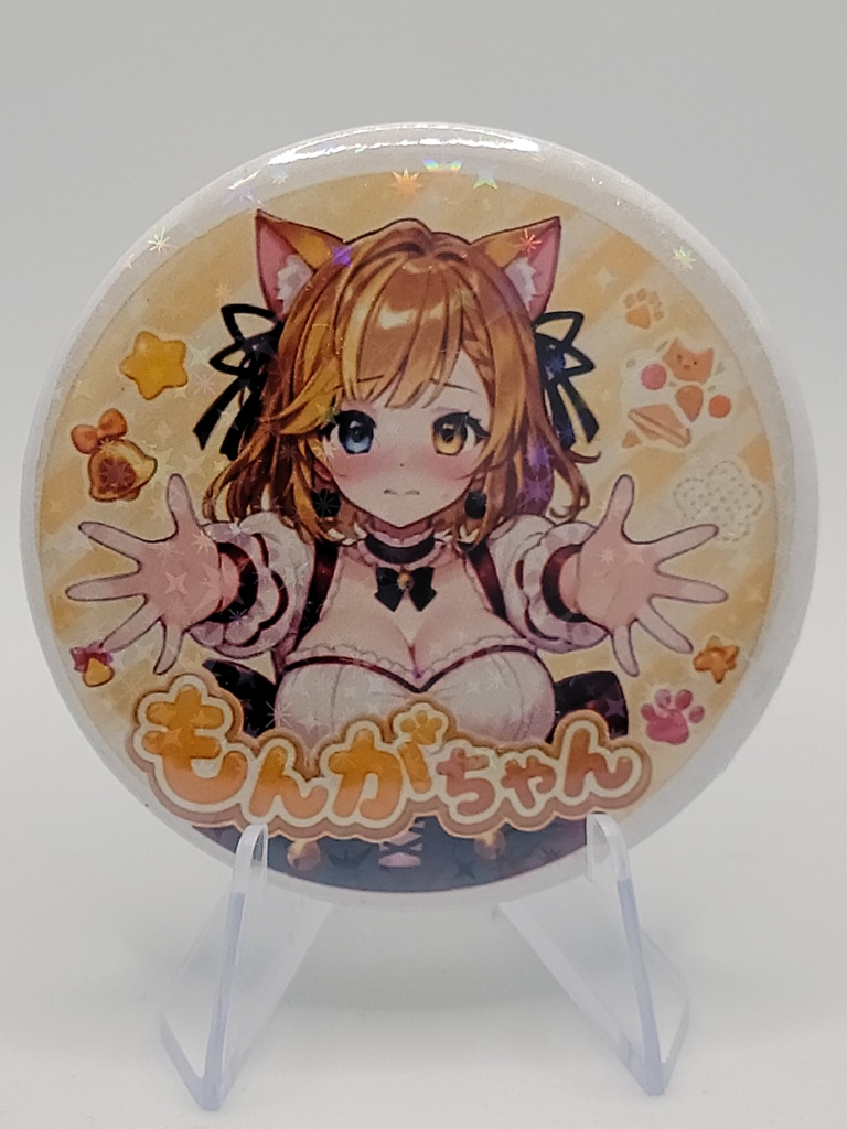 【新衣装記念】もんがちゃん プレミアム缶バッジ3種台座&シャツ&おまけ有り