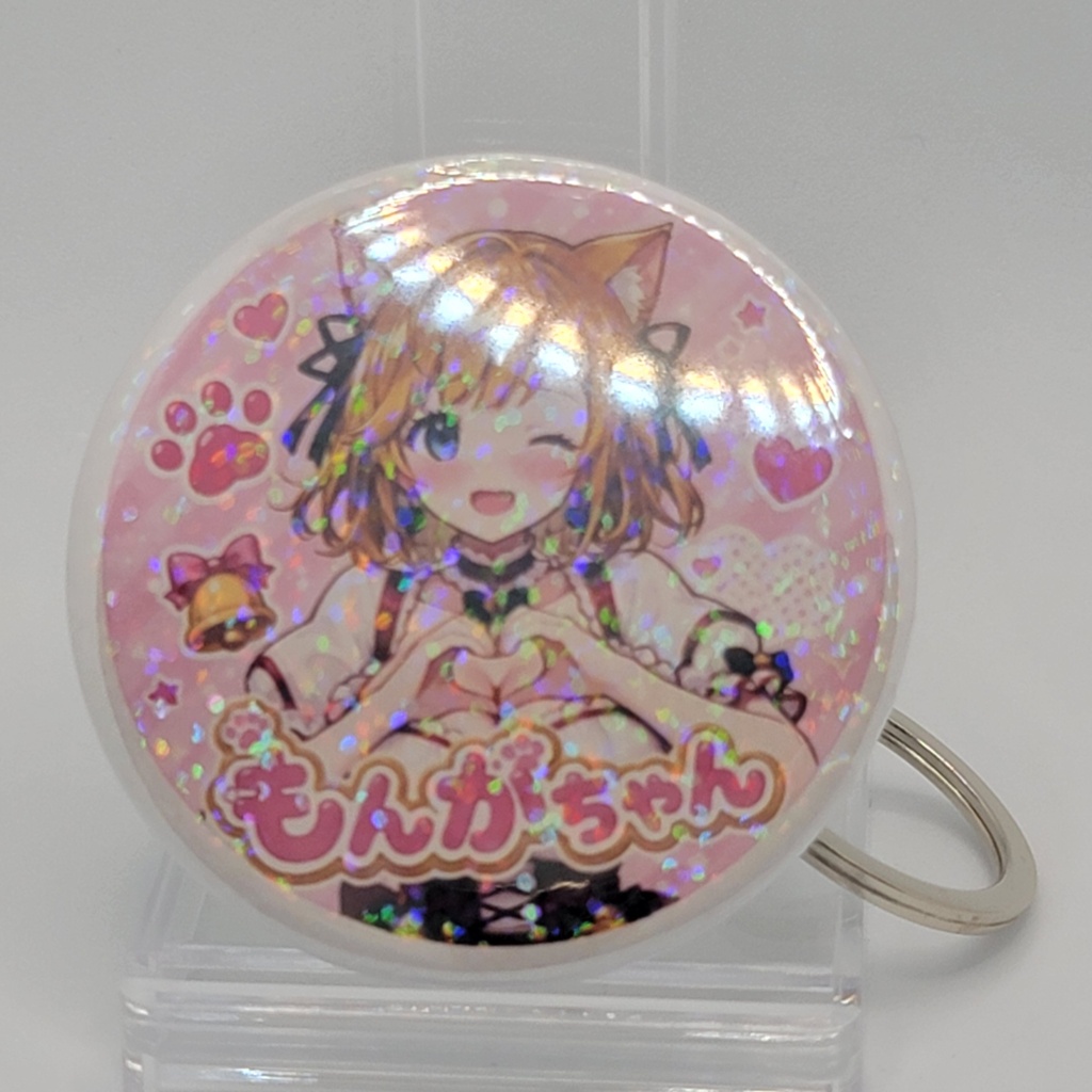 【新衣装記念】もんがちゃん プレミアム缶キーホルダー3種台座&シャツ&おまけ有り