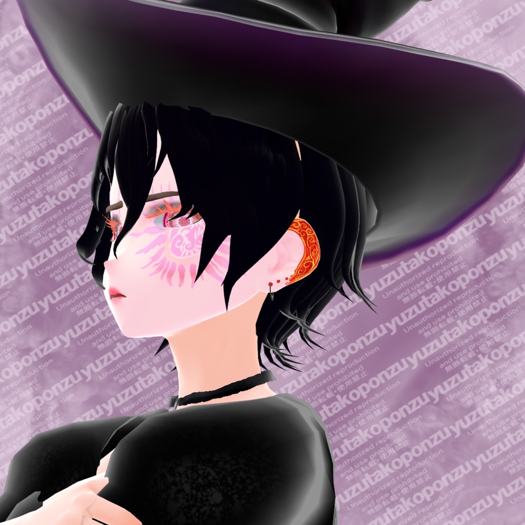 【vroid】魔女の耳飾り【フェイス用テクスチャ】