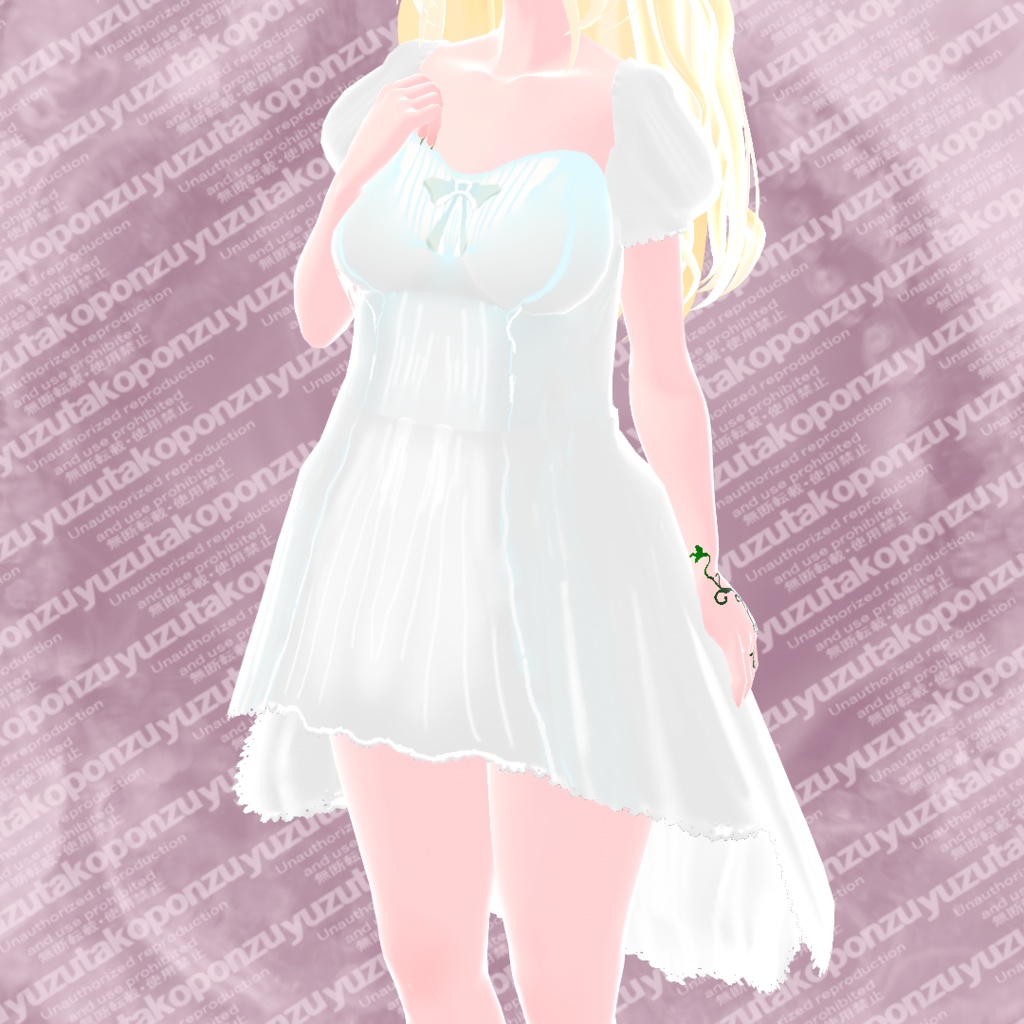 【期間限定配布】◆モノクロコントラスト シエルワンピ 旧型 【vroid正式版】