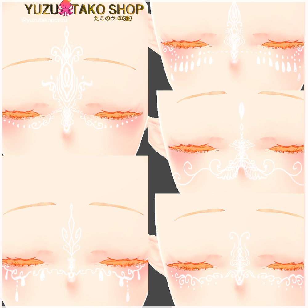 【テクスチャ】フェイスペイント 幻想【vroid正式版】