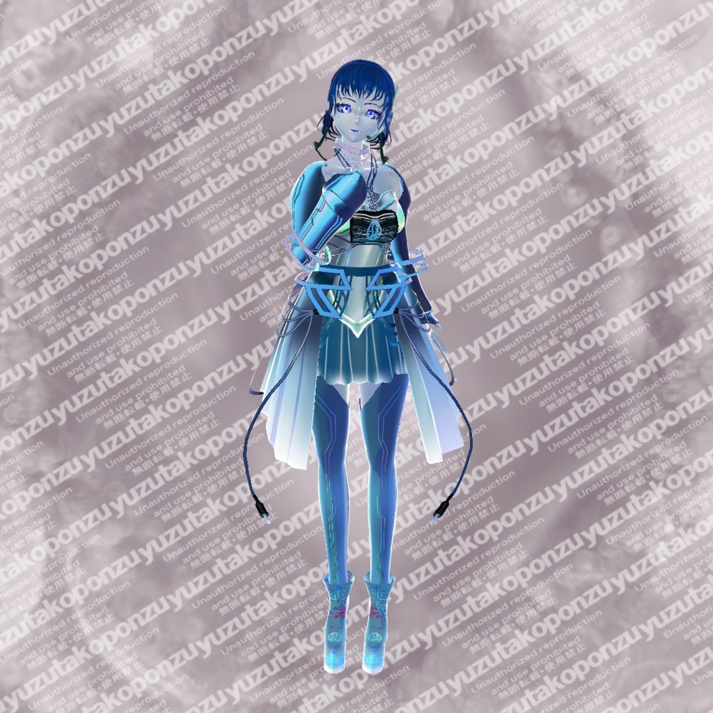 ーANDROIDAー CO 101型-01《ゼロワン》衣装セット【vroid正式版】