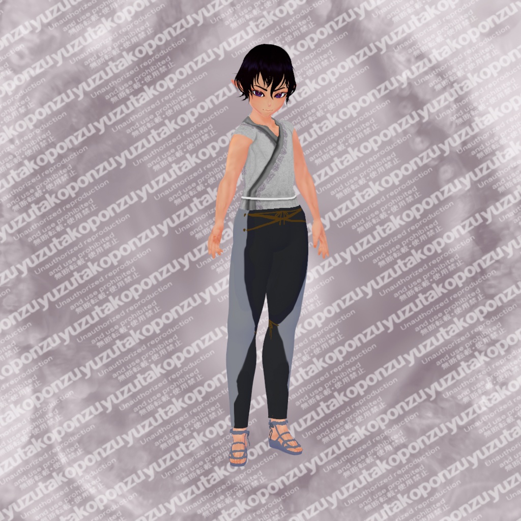 モノクロコントラスト 森の男子・狩り人 衣装セット【vroid正式版】