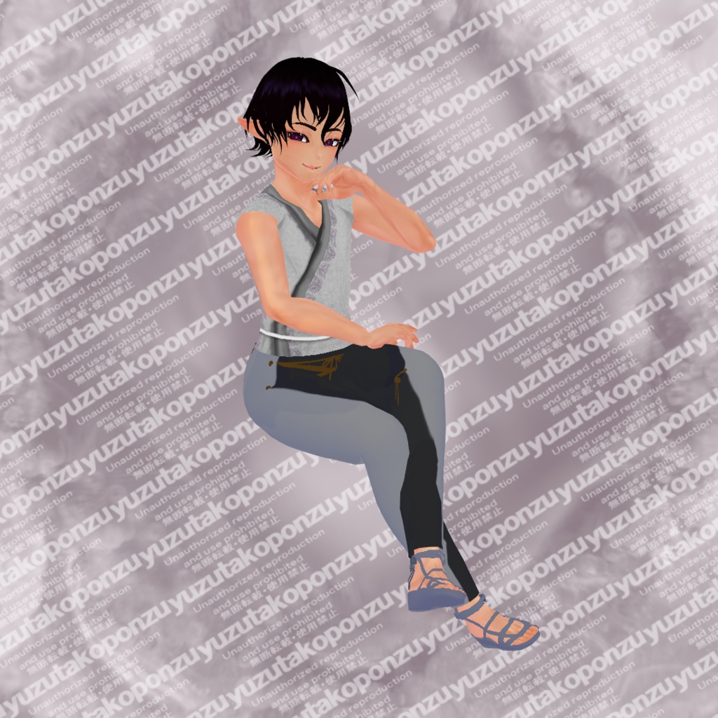 モノクロコントラスト 森の男子・狩り人 衣装セット【vroid正式版】