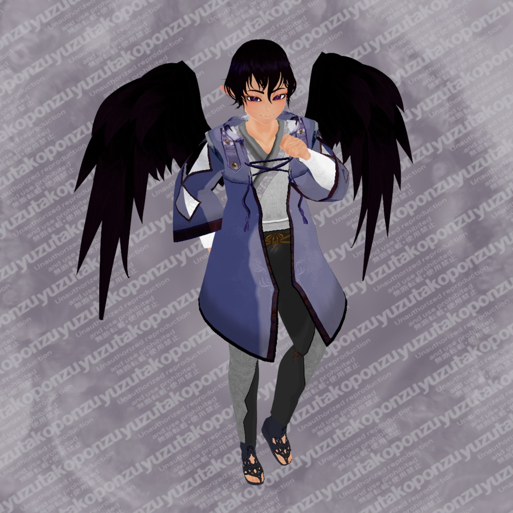 モノクロコントラスト 森の男子・狩り人 衣装セット【vroid正式版】