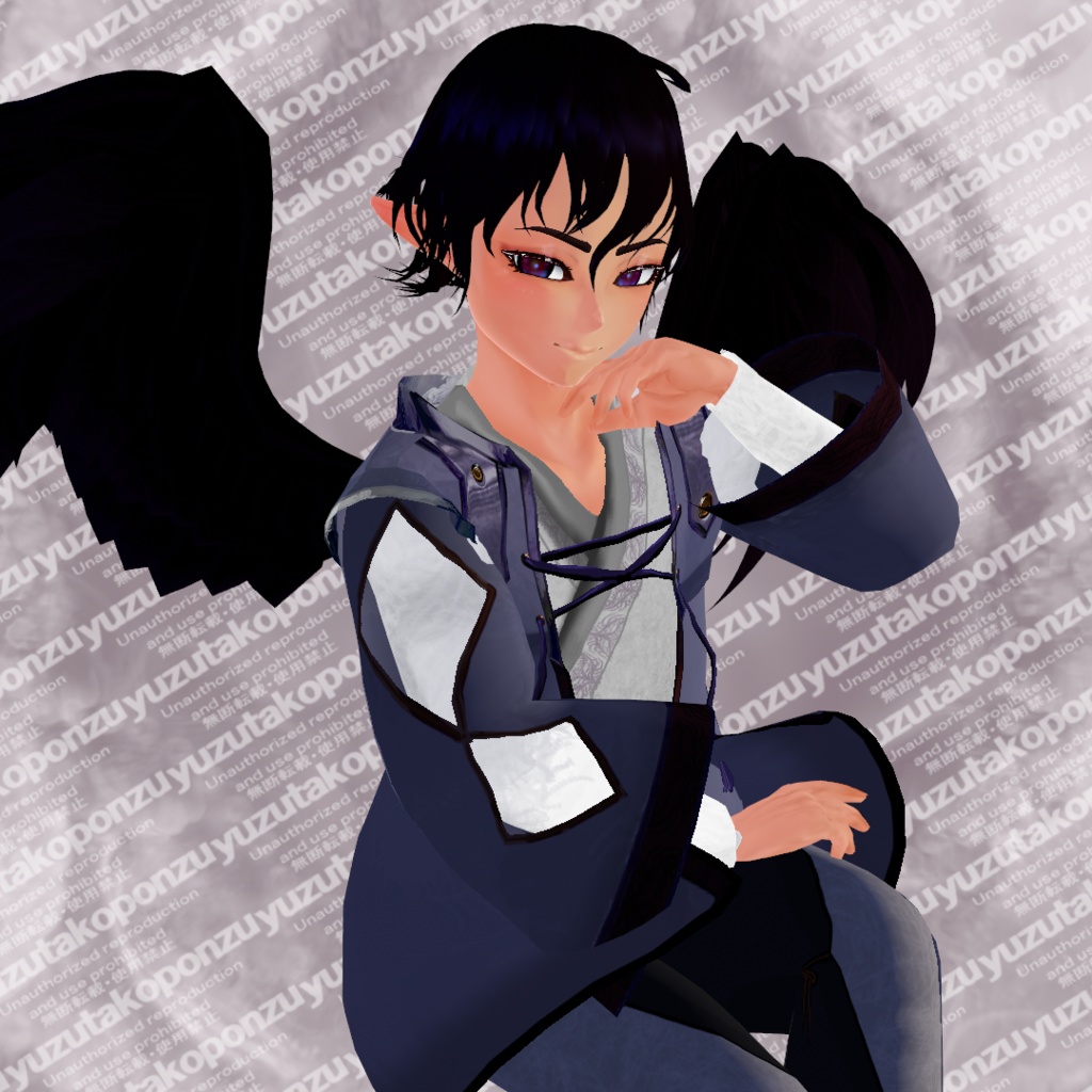 モノクロコントラスト 森の男子・狩り人 衣装セット【vroid正式版】