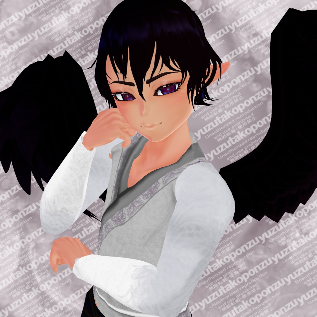 モノクロコントラスト 森の男子・狩り人 衣装セット【vroid正式版】