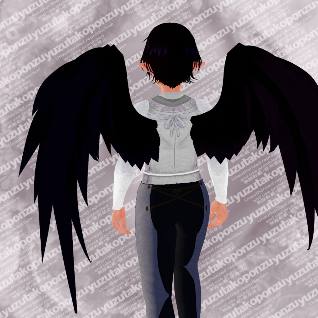 モノクロコントラスト 森の男子・狩り人 衣装セット【vroid正式版】