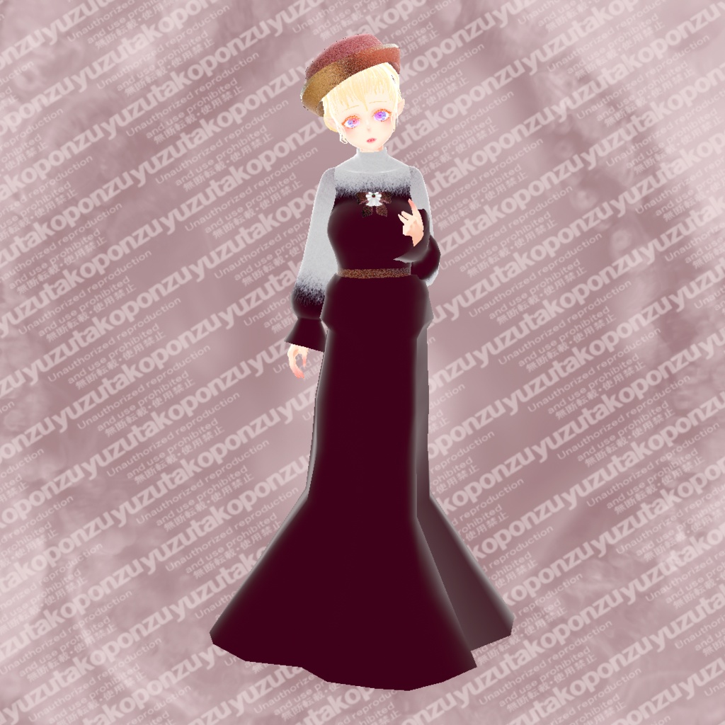 シャンパーニュハット マカロン14カラー【vroid正式版】