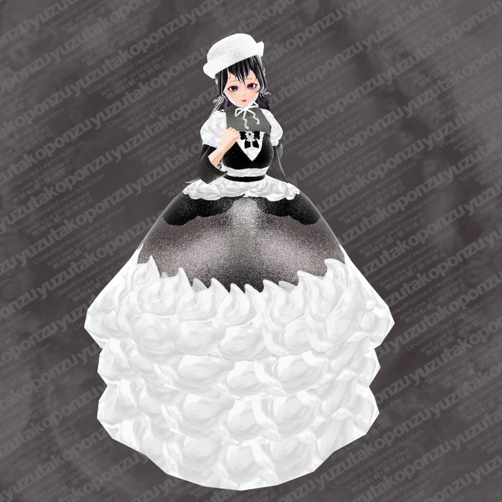 シャンパーニュケーキドレス【vroid正式版】