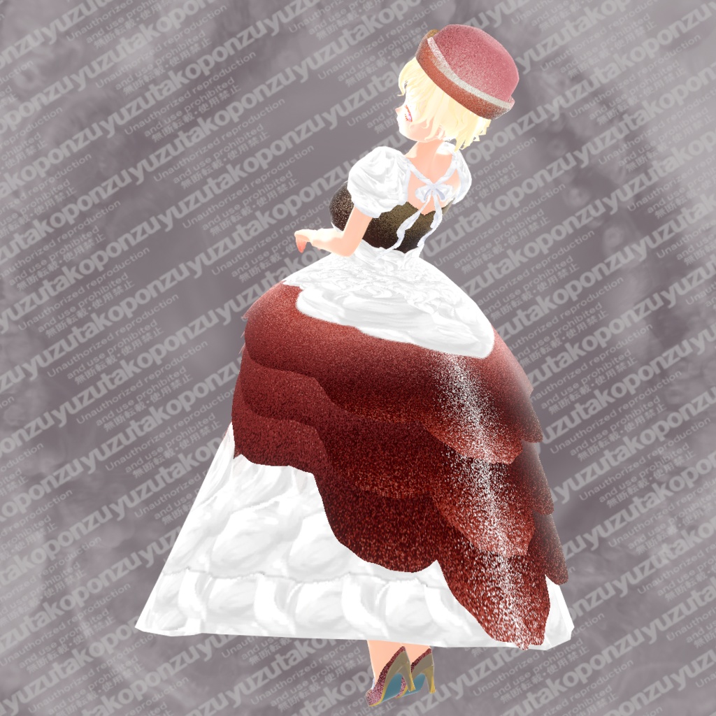 シャンパーニュケーキドレス【vroid正式版】