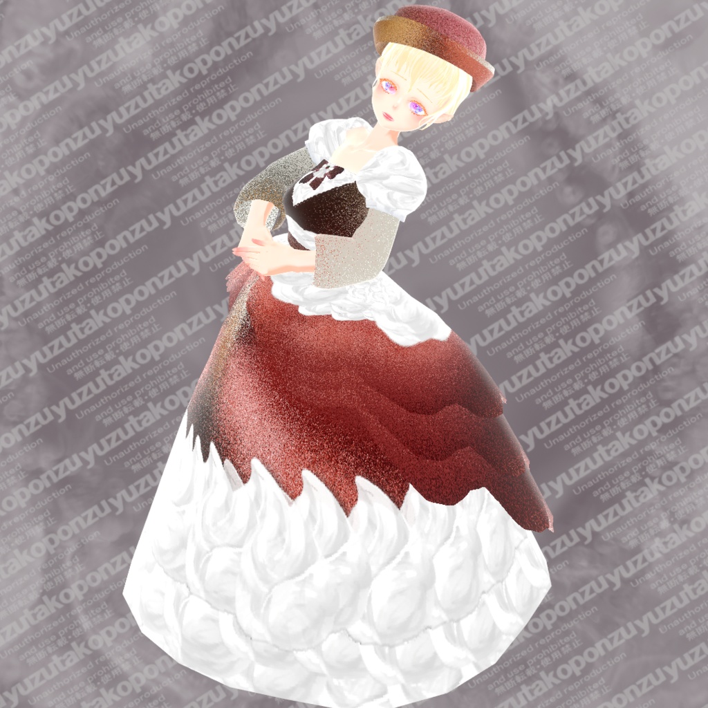 シャンパーニュケーキドレス【vroid正式版】