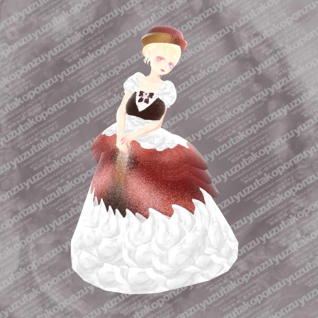 シャンパーニュケーキドレス【vroid正式版】