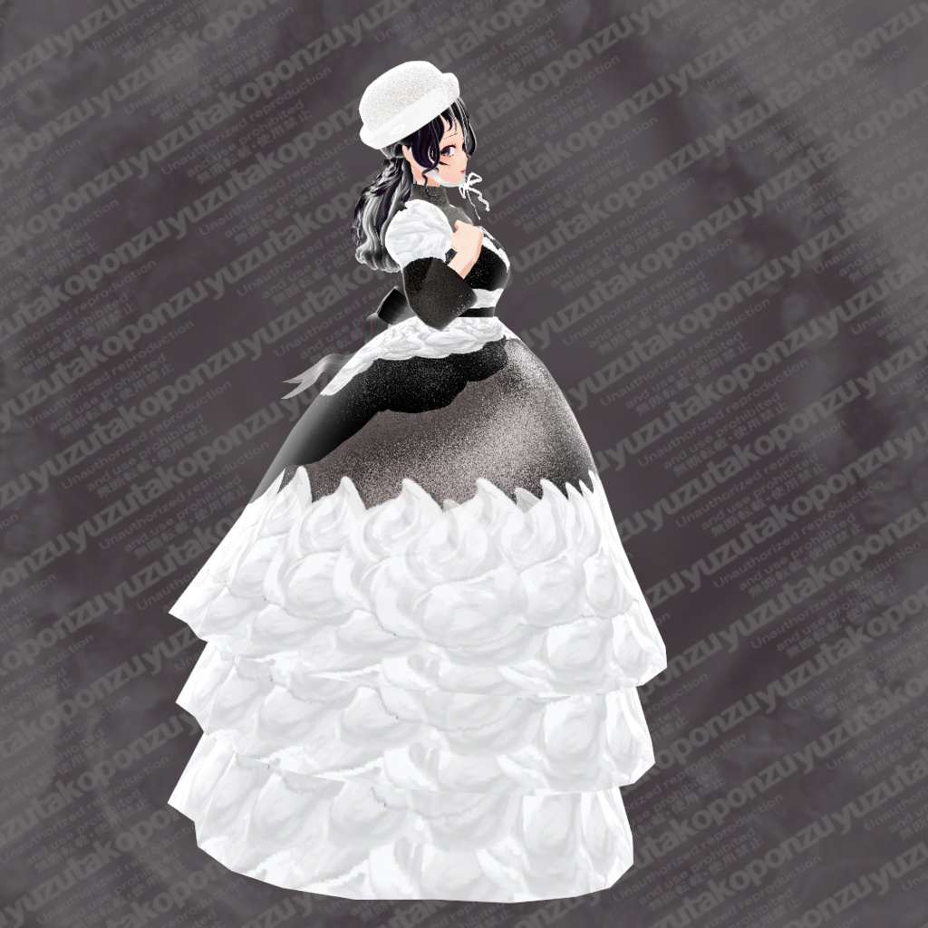 シャンパーニュケーキドレス【vroid正式版】