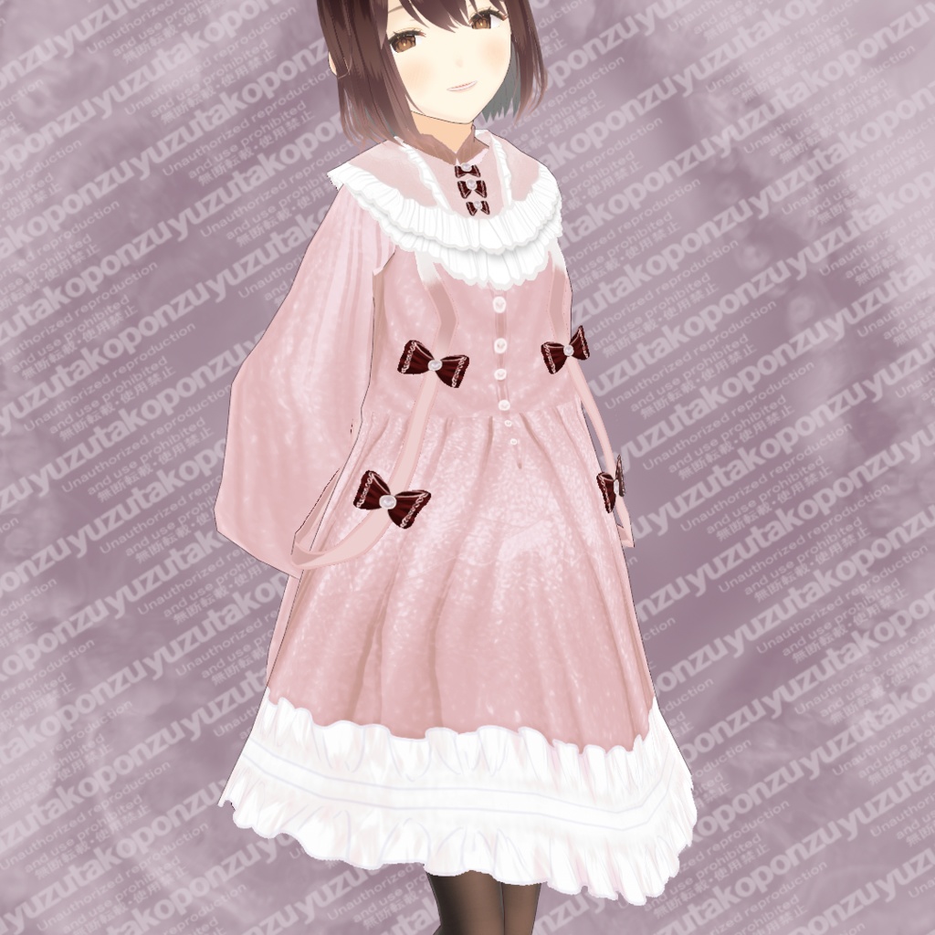 キュートリボンパール ワンピ【vroid正式版】