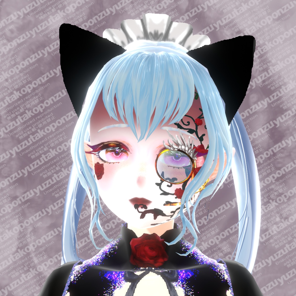 【期間限定300円 10/30まで】揺れる!ヴィンテージ スナイパー風モノクル (アクセ)【vroid正式版】